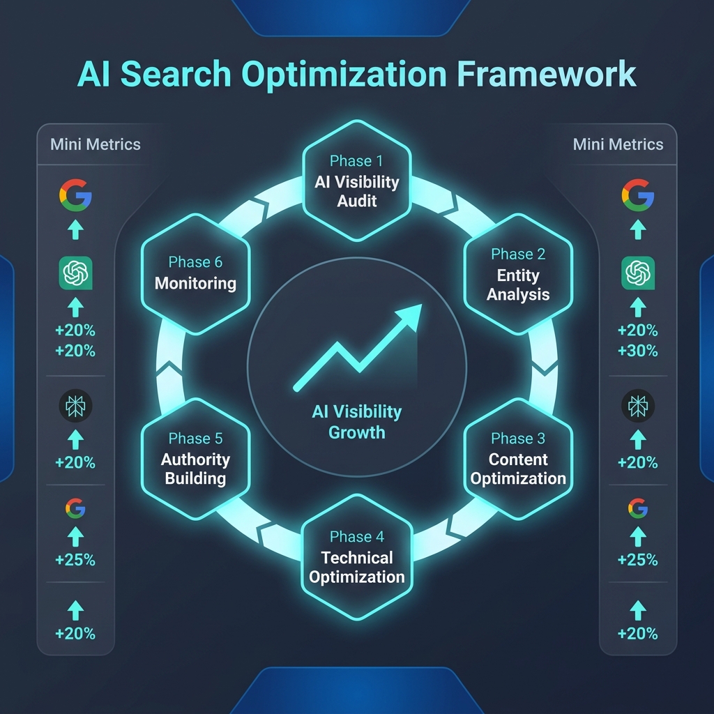 AI search optimization growth chart