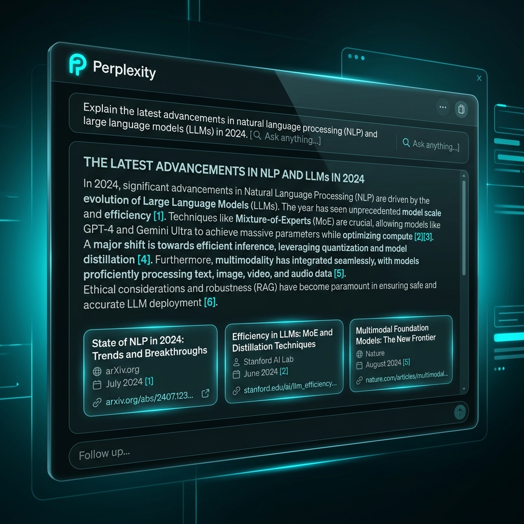 Perplexity Citations and Recommendations Illustration